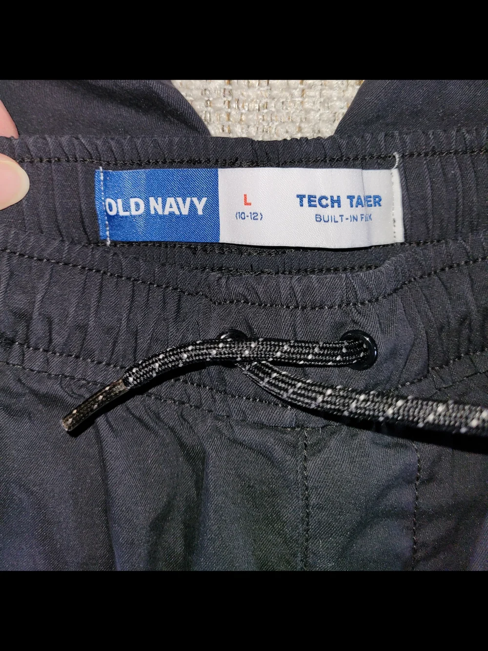 Old Navy Tan Tech Taper Drawstring Pants